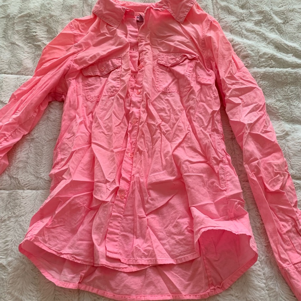 Hot Pink Button Down